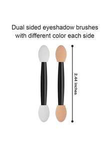 50pcs Nail Sponge Magic Wands Double-Ended Sponge Brush Gradient Nail Brush Hand Clip Rhinestone Brush, Disposable Double-Ended Eyeshadow Brush, Used For Eye Makeup Tools, Nail Art Tools