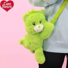 CARE BEARS 女士粉色卡通熊斜挎包，毛绒单肩包，大容量邮差包，时尚百搭，柔软亲肤，舒适肩带 - 适合工作、学习、旅行、购物和收纳，卡通设计，适合返校和日常通勤，圣诞礼物，优雅女士手提包 - 彩色 - 查看 5