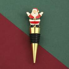 Tapón de vino con diseño de Papá Noel rojo, sellador hermético para botellas de vino, pequeño regalo navideño - Multicolor - Ver 12