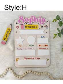 Placa Personalizada Primeiro Dia de Aula, Placa Último Dia de Aula, Etiqueta de Nome Personalizada, Placa Volta às Aulas, Quadro de Anúncio do Primeiro Dia de Aula, Materiais Impressos Gráficos, Volta às Aulas, Presente Personalizado, Marco - Cartão de registro escolar - Visão 11