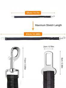 1 pieza Cinturón de para mascotas, Correa retráctil para perro, Correa para mascotas, Cinturón de para automóvil de nailon resistente y duradero Arnés para perros para automóvil, Asiento para perros en el automóvil, Cinturón de para perros, Cubierta de asiento para perros en el automóvil, Cubierta de asiento para mascotas en el automóvil