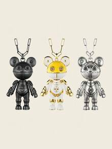 Cosmos NCosmos Bear Vintage Neutral Pendant Necklace Copper Gun Black/Antique Silver/White 3-Color Optional Fashion Daily Birthday Gift