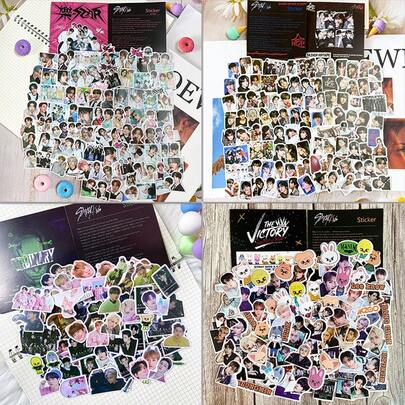 SKZOO KPOP-STAY  (Single Sticker Size: Approximately 2 * 4cm)Album Stickers(HOP) "The VICTORY", ATE, GIANT. Korean Star Album Stickersapply To Water Cup, Scooter, Laptop, Luggage Decoration Stickers.Stickers For Toys, Handmade Creative Stickers, Toy Stickers Hand Account Stickers, Support Stickers,Birthday Gift, Couple Gift, Friend Gift, Christmas Gift .