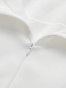 白色夏季纯色抹胸上衣 - 白色 - 查看 5