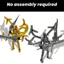 [1 个 13.97 厘米] T13 可动人偶，3D 打印多关节可自由移动 DIY 人偶，拥有超棒触手，酷炫多变 [银色、金色等]，非常适合万圣节和圣诞节的礼物。 - 彩色 - 查看 17