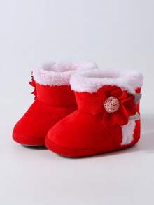 1 Pair Winter Plush Baby Socks, Soft Bottom Warm 0-12 Months Toddler Anti-Slip Socks, Baby Supplies - Multicolor - View 18