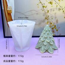 Christmas Tree Scented Candle Silicone Mold, DIY Plaster Diffuser Decor Mold For Christmas