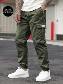 Spring/Autumn New Multi-Pocket Loose Casual Cargo Pants For Men, Runs Small, Order 1 Size Up, For Fall