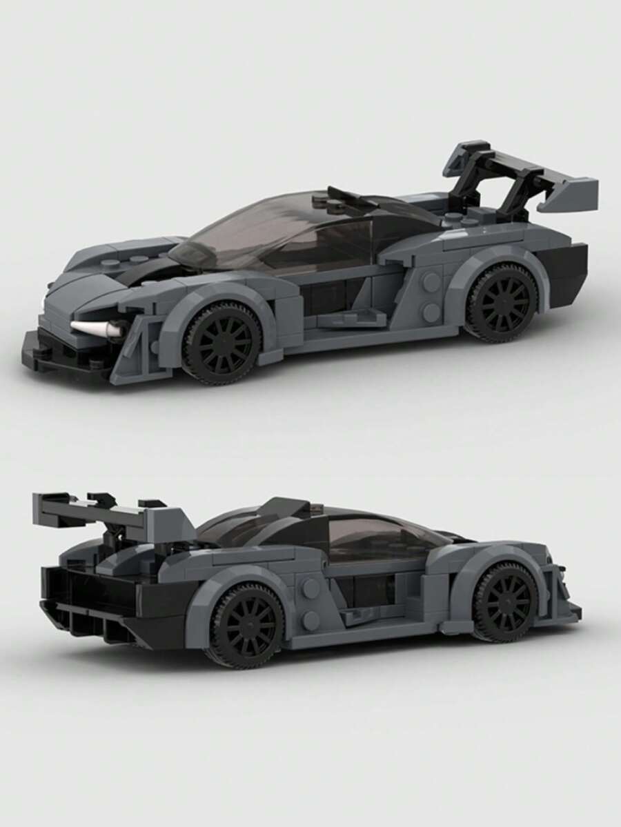 MIKEMENG Gray/Black Racing Car Building Blocks Set, STEM Creative Puzzle Toy For Kids, DIY Car Model Kit For Boys, Birthday/Halloween/Christmas Gift For Husband/Boyfriend, Collectible And Room Decor, Affordable Present