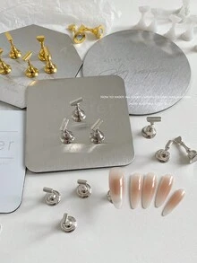 美甲装饰品，跨境热销圆形、方形、多边形金属磁性底座美甲展示架，指甲油架，韩式美甲用品，摄影道具，DIY配件