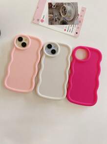 3 件多巴胺波浪纹手机壳，适用于 和 Galaxy 16、16 Pro Max、16 Pro、16 Plus、白色、粉色、玫瑰红色手机壳 - 彩色 - 查看 4