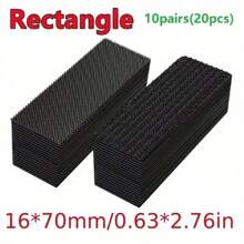 20 piezas/40 piezas/100 piezas Sujetadores rectangulares para alfombras, fijadores de alfombra de coche adhesivos por ambos lados, almohadillas antideslizantes para alfombras de piso del hogar, cierres de gancho y bucle