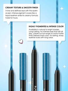 Misslyn Waterproof Colored Eyeliner Pencil, Long-Lasting Color, Smooth & Creamy Texture, Available In Matte, Pearl, And Glitter Finishes, Easy To Create Bold & Precise Lines, Can Be Sharpened With A Pencil Sharpener, Smudge-Proof, Waterproof, Long-Lasting, Sweat-Resistant