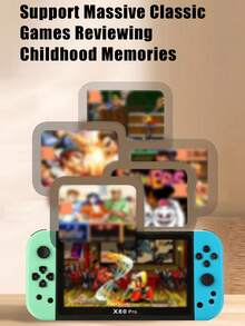 1pc New Handheld Game Console With 7.1-Inch HD Screen 20000 Built-In Classic Nostalgic Games And 20 Emulators For NES/MD/GBA/PS1/FC Multi-Functional Game Consoles Can Be Connected To TV And Includes Dictionary Music Video E-Book Picture Recording And Game Archiving Vintage Retro Joystick Arcade Game Console Holiday Gift. For Boyfriend Or Husband