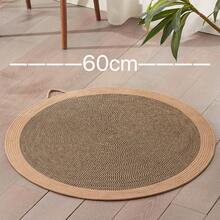 1pc Woven Cat Mat Scratch Pad, Non-Shedding Pet Supplies, Rattan Cooling Mat For Cat Sleeping And Scratching - Brown - View 15
