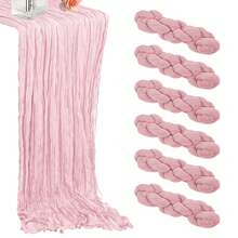 1/2/5/10 Pcs 90*180cm/90*300cm Romantic Sheer Table Runner, Suitable For Wedding Decoration, Bridal Shower, Birthday Party, Chair Sash, And Wedding Arch