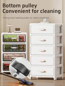 3/4/5/6-poziomowa wielofunkcyjna szuflada z rolkami – składana szafka z pojedynczymi drzwiami – trwała, plastikowa szuflada, oszczędzająca miejsce półka kuchenna na przekąski, napoje, książki, ubrania, odpowiednia do kuchni, salonu, gabinetu i łazienki