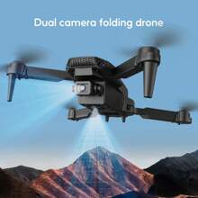 TOKQI E88 Drone Quadcopter, 720P HD Camera Light Flow Fixed Height Hover, One-Button 360° Stunt Flip, One Button Lifting, Entry-Level Folding Remote Control Dron Toy– Ideal Gift For Christmas, Halloween, And Thanksgiving.Thanksgiving.