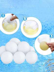 Pool Cleaning Ball For Pool Spa Hot Tubs, Reusable 3-Inch Hot Tub Absorber Ball, Washable Hot Tub Oil Spa Sponge, Removes Scale, Hot Tub Pool Oil Scum Filter Sponge Ball Hot Tub Scum Filter Oil Suction Decontamination Sponge, Suitable For Pools, Hot Tubs, Spas