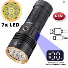 Alonefire X99 9LED White Laser Flashlight - Super Bright Rechargeable Tactical Hand Lamp, Ultra Powerful Strong Light Lantern For Outdoor Camping Hiking - Multicolor - View 4