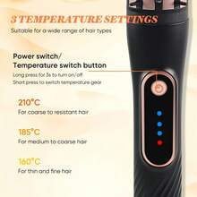 Peigne 3-en-1 : Lisseur de cheveux, appareil de coiffure pour cheveux bouclés, conception à chauffage rapide, trois réglages de température, revêtement en céramique pour des cheveux lisses et brillants, convient à tous les types de cheveux, outil de soins capillaires quotidiens, peigne de coiffure , conception anti-brûlure des dents du peigne. Excellent cadeau pour la Fête des Mères !