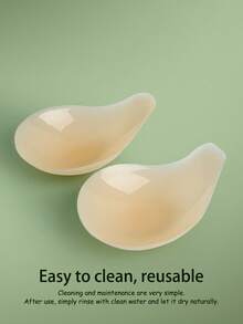 1双深V款特殊聚拢提胸防滑硅胶文胸，适合露背礼服、婚礼和派对 - 黃色 - 查看 6