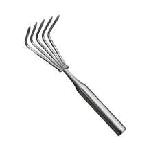 Stainless Steel Rake - Multi-Pronged Garden Rake - Soil Loosening Rake. Suitable For Garden Soil Loosening, Beach Tools, Seaside Essentials, Rake Shells, Dig Crabs, Beach Multi-Toothed Rake.
