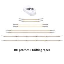 V-Shaped Face Lifting Tape, Invisible Matte Lifting Tape With Stretch Cords (20/60/80/100 Pcs Tape + 8 Lifting Cords)