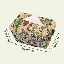 1PC Chinese Style Flower Embroidery Storage Bag Creative Desktop Tissue Holder Fabric Drawer For Home Decoration#Color:Green - Multicolor - View 2