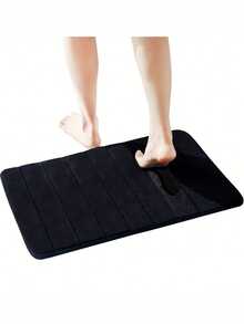1 Piece Of Simple Solid Color Soft Slow Rebound Memory Water-Absorbing Non-Slip Mat, Bathroom Water-Absorbing Non-Slip Mat, Soft And Comfortable, Strong Water Absorption, Easy To Dry, Suitable For Bathroom, Room, Toilet, Outdoor Carpet, Door Mat, Back To School Season, Dormitory, Home Anti-Slip Essential