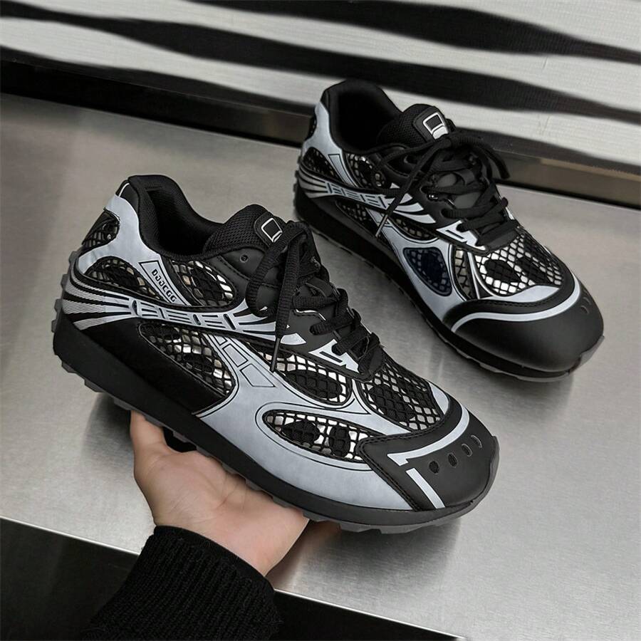 Breathable Casual Men's Shoes Running Shoes Breathable Sports Shoes Sneakers Versatile - màu đen - Xem 1