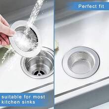 4.5 Inch 304 Stainless Steel Kitchen Sink Strainer, Fits Most Kitchen Sinks - Silver - View 5