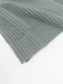 1 chiếc áo khoác cardigan dệt kim tay dài dáng rộng màu trơn dành cho nữ, thích hợp cho mùa thu/đông. - Màu xanh Ô liu - Xem 9