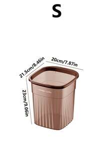1pc Household Garbage Bin, Large Plastic, Transparent, High Aesthetics Garbage Bin, Bathroom, Kitchen, Living Room Garbage Bin, Thick Paper Basket Garbage Bin