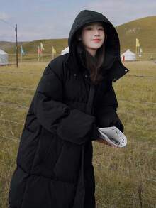 Women Winter Coats - 黑色 - 查看 2