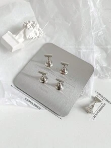 美甲装饰品，跨境热销圆形、方形、多边形金属磁性底座美甲展示架，指甲油架，韩式美甲用品，摄影道具，DIY配件