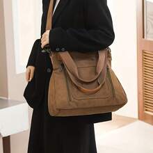 JLCH Women's Shoulder Bag, Tote Bag, Large Capacity Canvas Bag, Suitable For Work Commute, Durable And Practical, Classic Minimalist Casual Design, Versatile, Zipper Pocket Handbag, Fabric Bag (Tote Bag, Shoulder Bag, Crossbody Bag, Women's Bag, Large Capacity Bag)