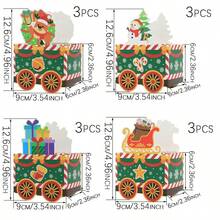 24 caixas de presente de calendário do advento de trem de Natal com design de Papai Noel, elfo e rena - Locomotiva vintage, decorações de Natal douradas em vermelho e verde - Caixas de papel kraft para calendário do advento, aniversários, feriados e celebrações de ano novo, decorações de Natal - Multicolorido - Ver 5
