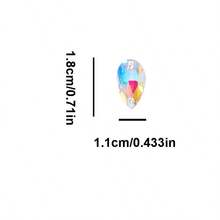 Glass Crystal, Red Color, Shapes, 20Pcs/1pack, Shiny Handmade Sewing Crystal Hand Sewn Rhinestone Decoration Beads Flat Back With Holes Gems DIY Accessories Sew On Stones Strass For Decorating Clothes, Dress, Bags, Shoes, Brooches, Earrings, Handicrafts - Multicolor - View 3