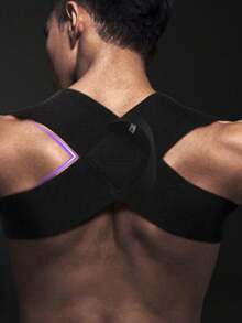 可调节背部支撑带，推荐体重低于 120 磅的用户使用，为成人提供锁骨、颈部、背部和肩部支撑，男女通用姿势矫正器（实际尺寸偏小，建议订购大一码）