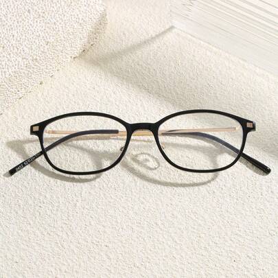 1 buc. Ochelari de vedere fără prescripție medicală Y2K cu ramă ovală pentru femei, ochelari decorativi ultra-ușori cu ramă mică TR90, potriviți pentru vizionarea computerelor, utilizarea telefoanelor mobile, ținute de zi cu zi, accesorii de modă asortate