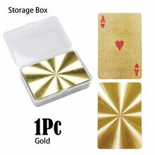 Playing Cards Foil Poker Cards Deck Of Cards 24K Gold Foil Poker Cards Gold Playing Cards Foil Waterproof Playing Cards Waterproof Plastic Cards For Family Game Party - Durable And Stylish Deck Of Cards, Christmas, Halloween, Thanksgiving Day, Valentine's Day, Easter, Birthday Gift (Mixed Color, Retro Style)