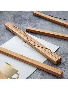 1pc Wooden Magnetic Poster Clip Frame, Canvas Frame, Wall Decor