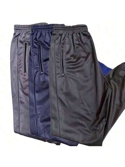 Kit 3 Calça infantil  Esportiva Tradicional Casual Academia (Preta,Cinza e Azul Marinho) Dia dos Pais
