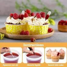 50pcs Dropper Straw, Cake Dropper, Dessert Dropper Plastic Squeeze Transfer Dropper Dropper