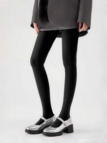 1 Pair Women Opaque Pantyhose, High Elasticity Leggings Tights For Spring/Autumn Wearing