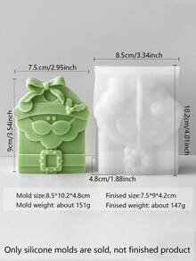 Christmas Gift Box, Teddy Bear, Christmas Tree, Santa Claus, Gingerbread Man 3D Silicone Mold, Candle Mold, Durable 3D Silicone Mold, Exquisite Structure Easy To Disassemble And Clean, Specially Designed For Batch Candle Production, Compatible With Plaster Sculptures And Creative Graffiti, Inspiring Unlimited Imagination And Creativity For DIY Enthusiasts, Supporting Repeated Batch Production Of Candles Home Decor Christmas Decorations Room Decor, Christmas Gifts