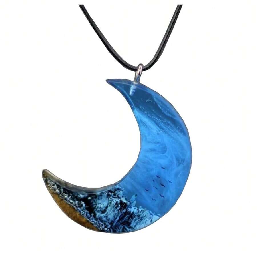 YP Glow In The Dark Necklaces Jellyfish Jewelry Resin Luminous Glowing Pendant-796614 - Z-Moon - 查看 1