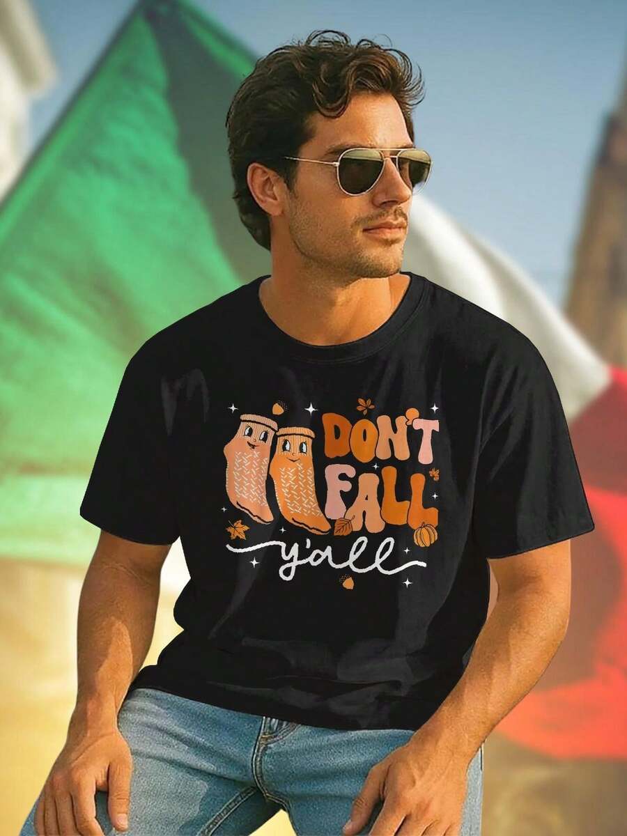Dont Fall Yall Maglietta Uomo Moda Casual T Shirt Cotone Stile Streetwear Regalo Originale  Estiva Offerta Speciale Elegante Idea Regalo Fashion Must Have