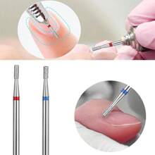 Cuticle Clean Nail Drill Bit 3/32'', Professional Diamond Nail Bit Nail Cleaner For Cuticle Dead Skin Nail Prepare, Two Way Rotate, Manicure Nail Salon Supplies